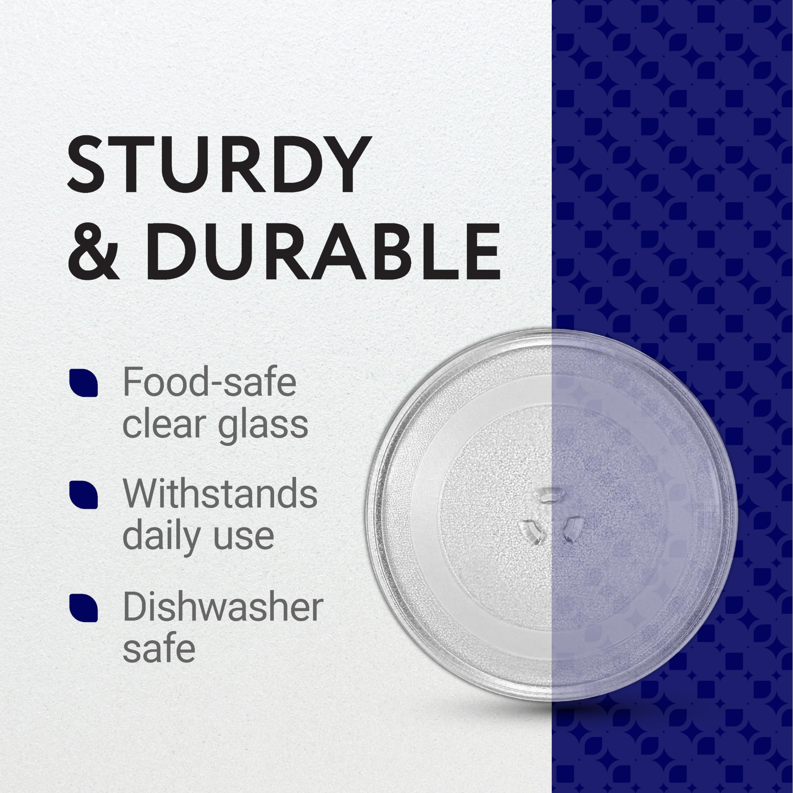 Secure-fit design with 3-part bushings keeps the plate securely in place.