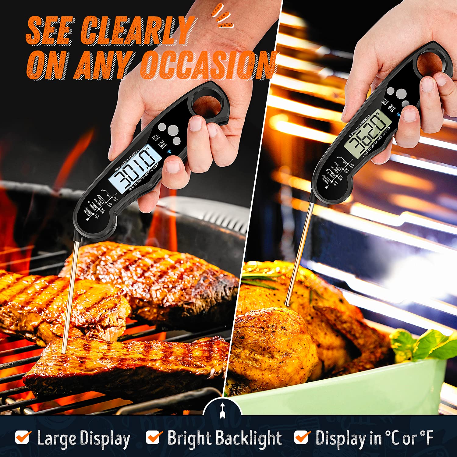 ImSaferell IP67 waterproof stainless steel probe for easy cleaning