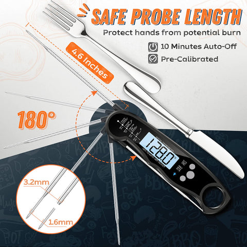 ImSaferell thermometer hold and calibration features