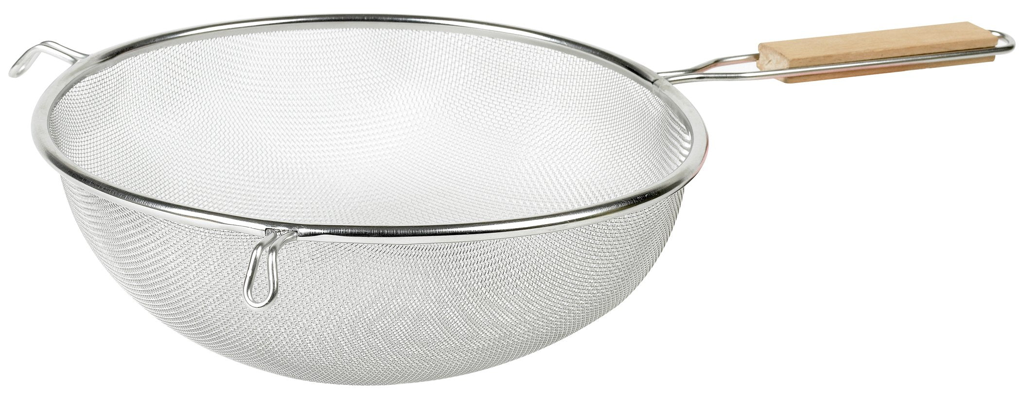 Imusa IMU-71195 strainer with wood handle for easy draining and cookware prep