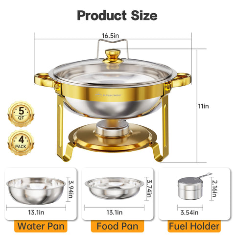 IMXSUMDA four-piece set fits weddings, catering, and banquets.