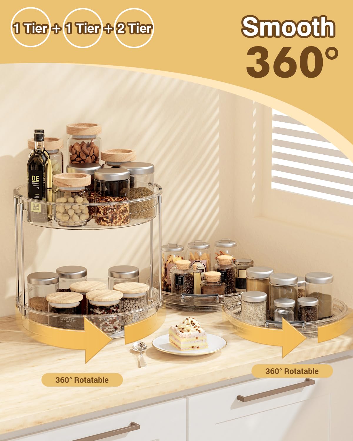 Incostar Lazy Susan demonstrating smooth 360-degree rotation.