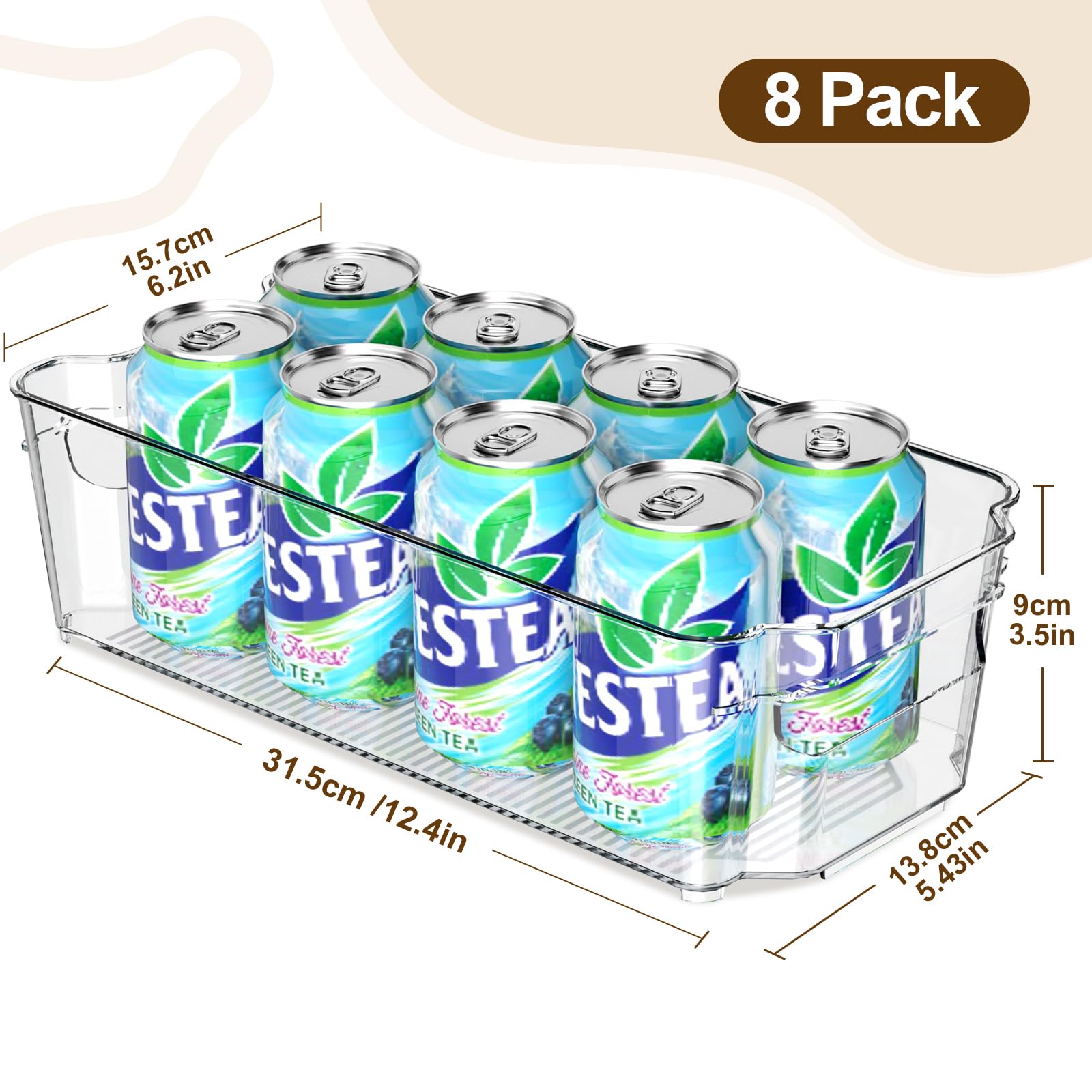 Incostar side-handles bin enables easy sliding and retrieval.