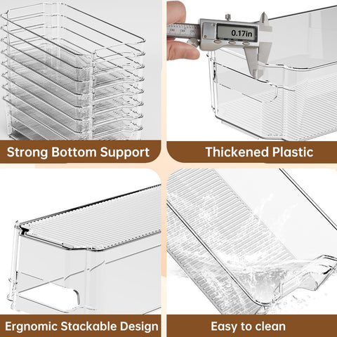 Incostar transparent storage bin helps locate dairy and condiments quickly.