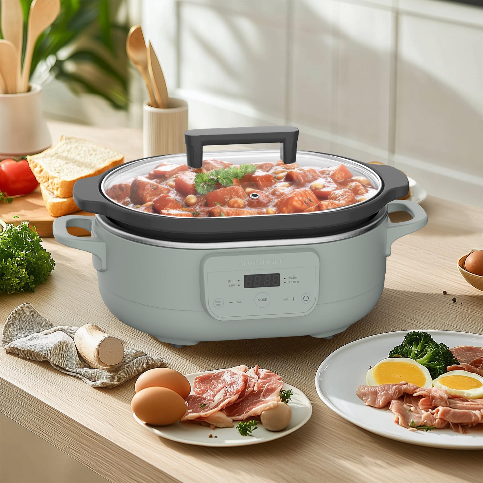 INDY VAC slow cooker lid helps seal in flavors and mess-free cooking