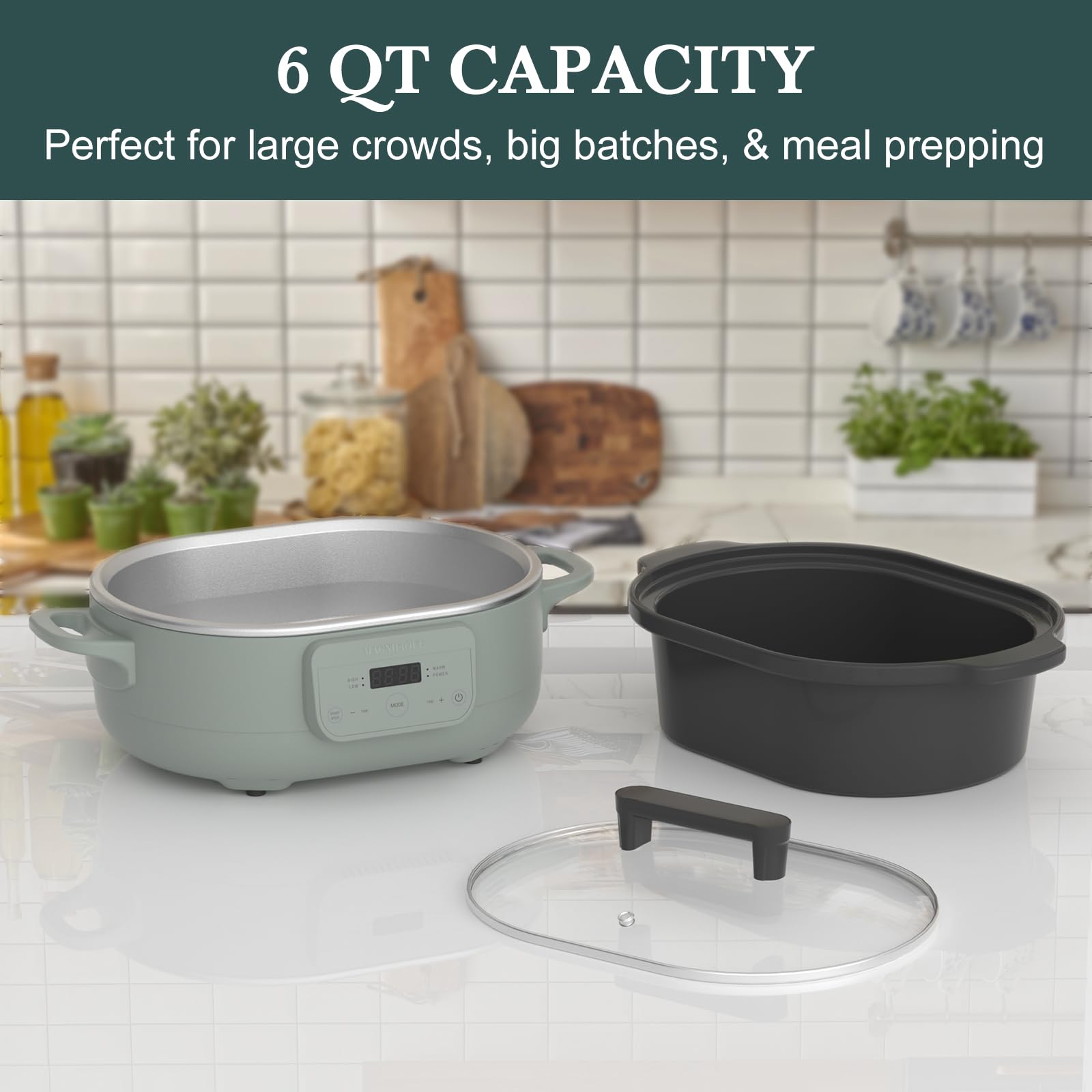 INDY VAC removable pot simplifies washing and serving