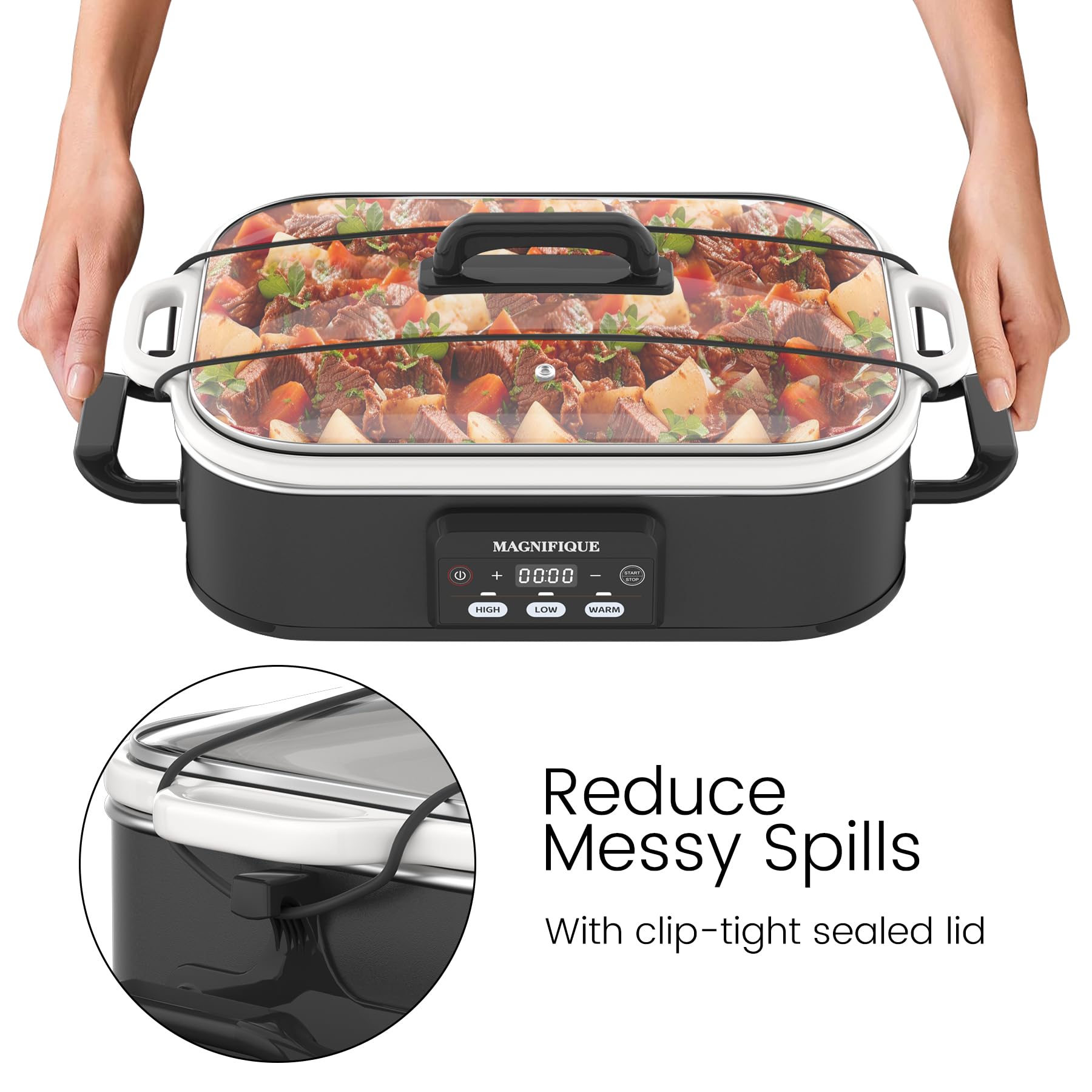 INDY VAC ceramic baking dish close-up shows durable lead-free ceramic