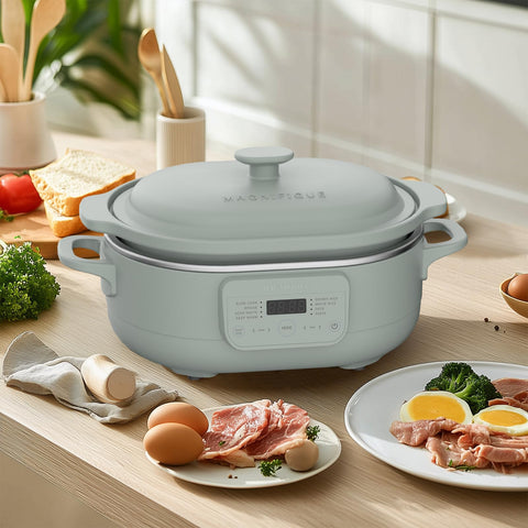 INDY VAC slow cooker olive nonstick coating for easy release