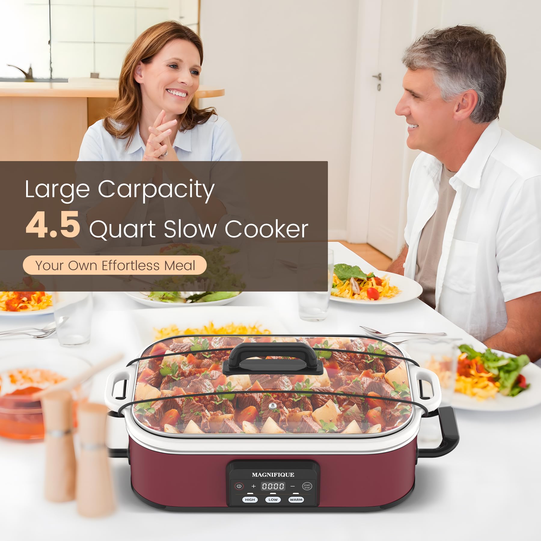 INDY VAC programmable controls, flexible cook time for weeknight dinners.