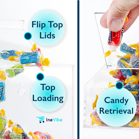 Inevibe Candy Dispenser made from durable acrylic for everyday countertop use.