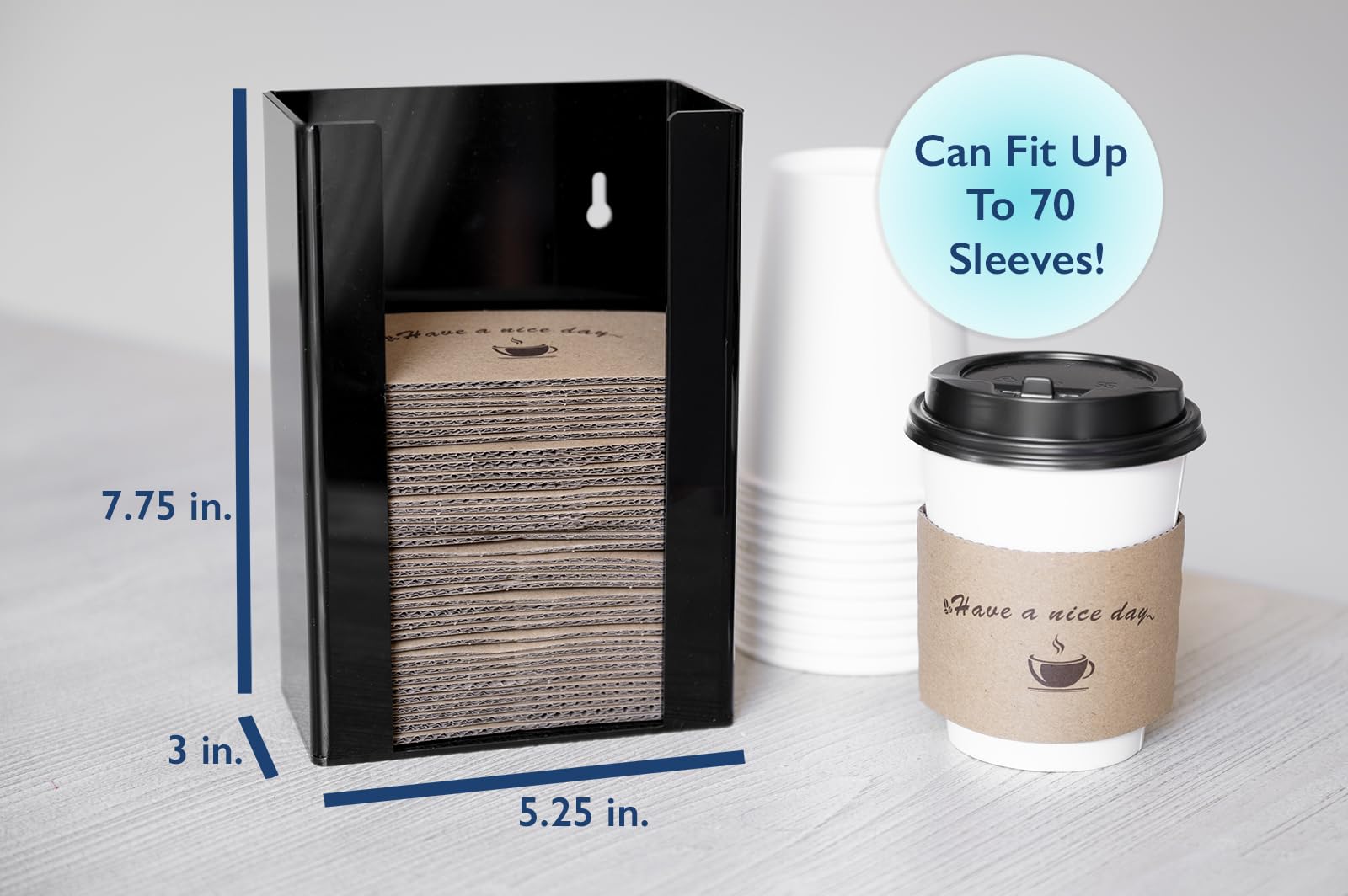 Inevibe wall-mounted sleeve holder keeps counters tidy and clutter-free