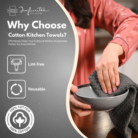 Infinitee Xclusives 100% cotton towels close-up showing softness and absorbency.