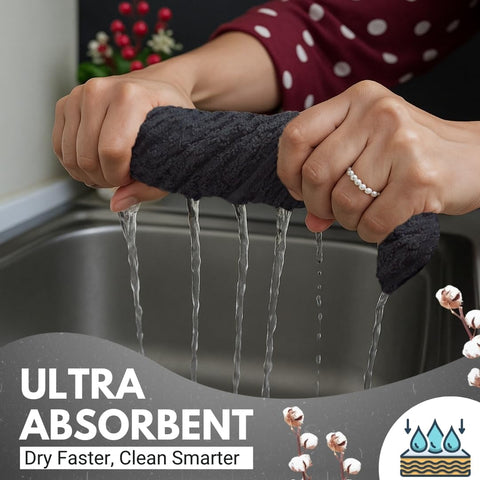 Infinitee Xclusives 15x25 inch towels displayed for dish drying use.