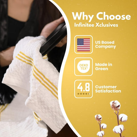 Infinitee Xclusives durable towels resist wear after many washes