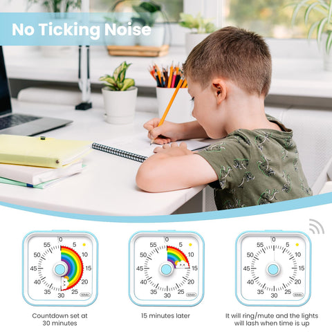 InfPokid Rainbow Blue timer display supports calm transitions in classrooms