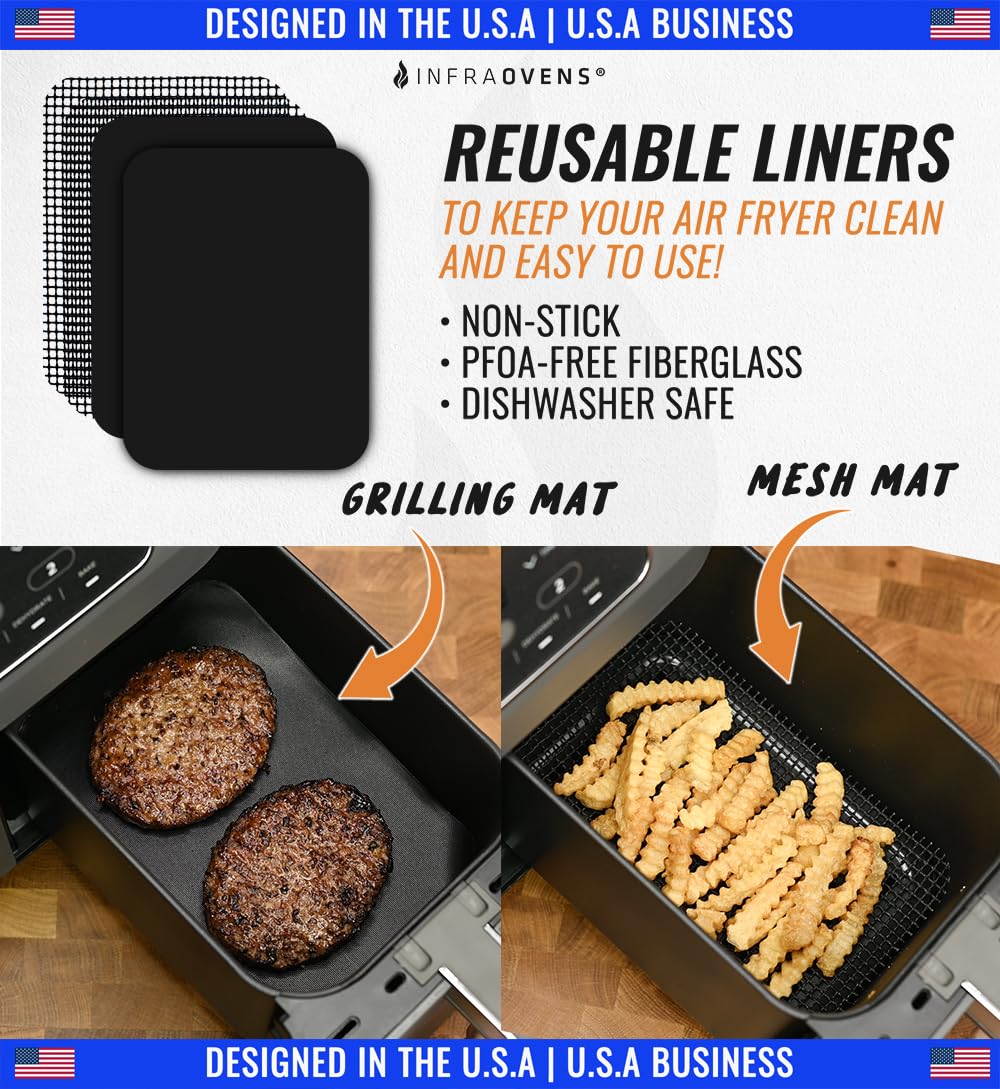 INFRAOVENS recipe booklet provides beginner-friendly ideas to start air frying.