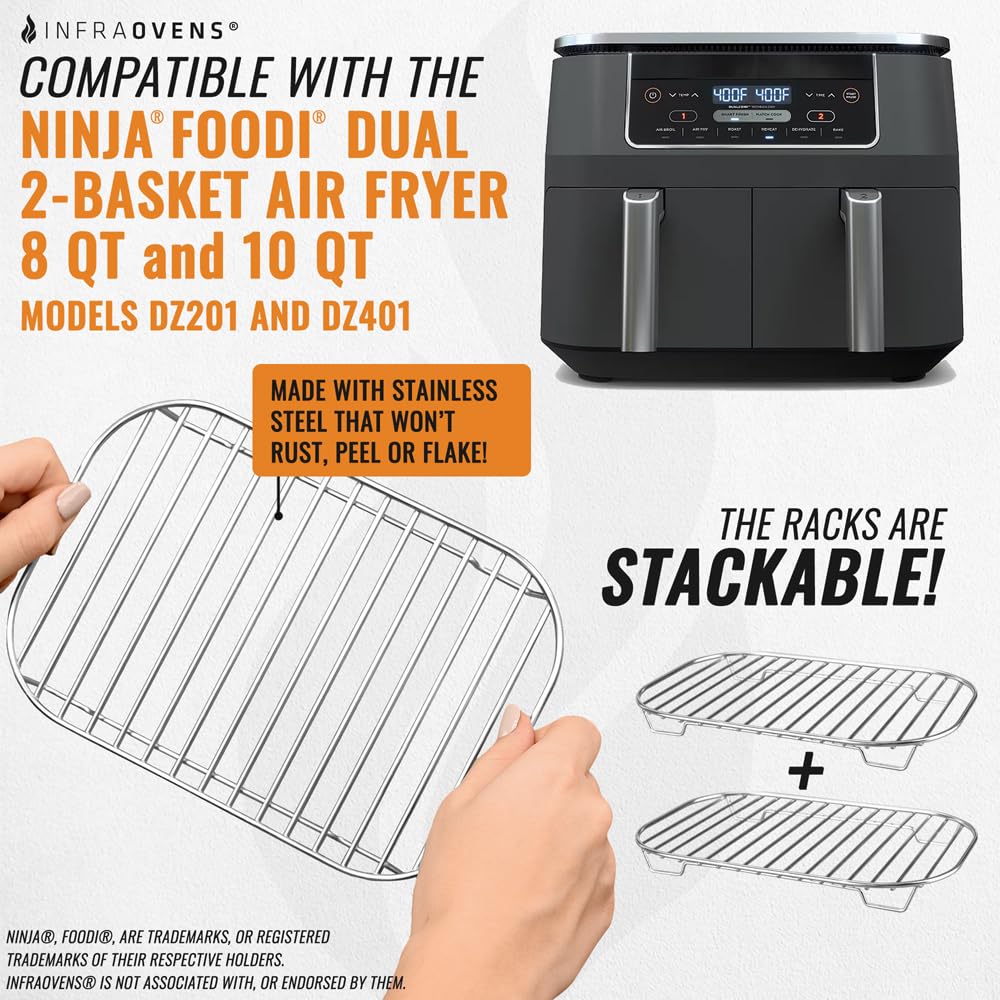 INFRAOVENS liner sheets protect baskets for quick cleanup and repeated use.