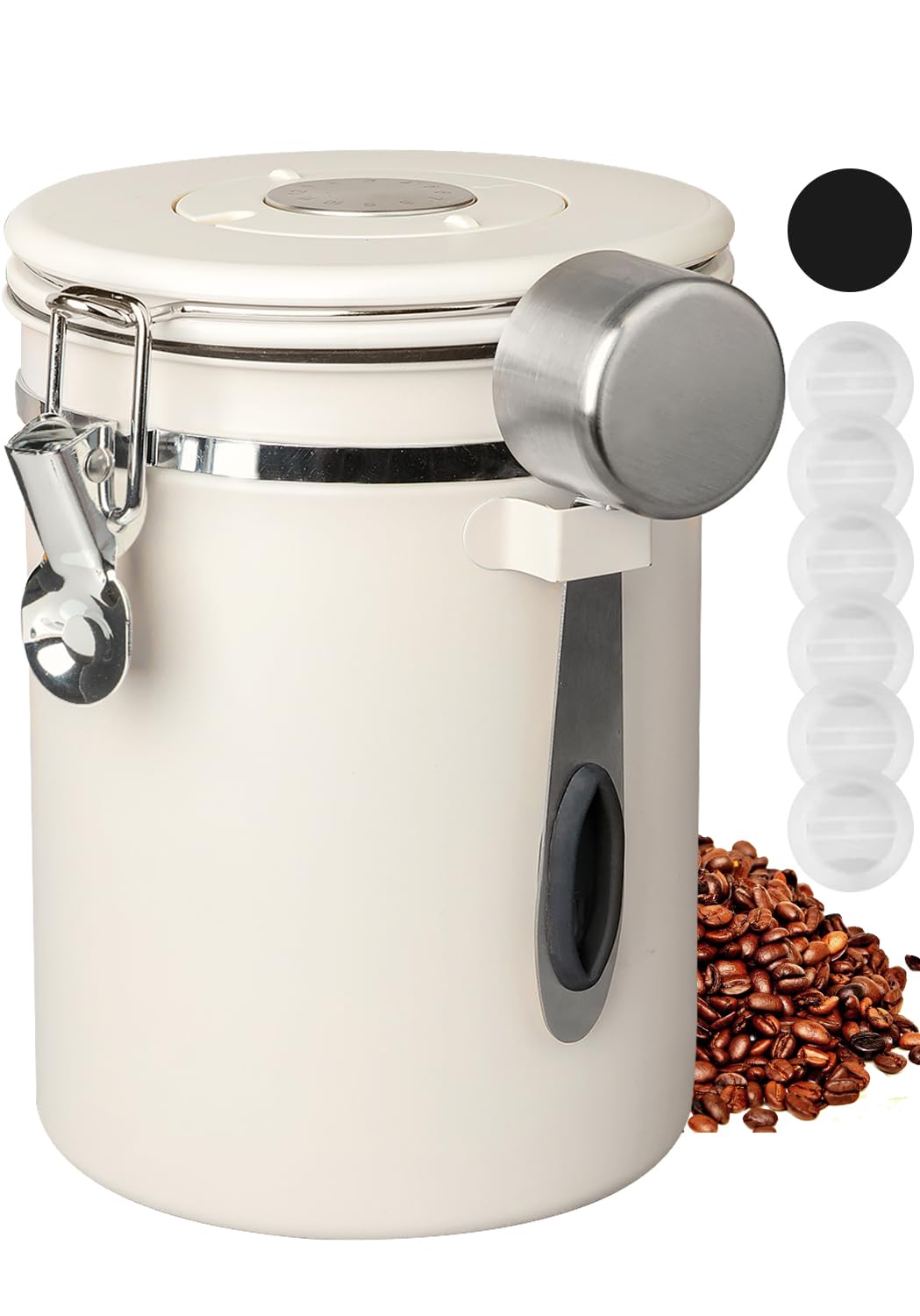 INFTYLE coffee canister with airtight lid preserves aroma