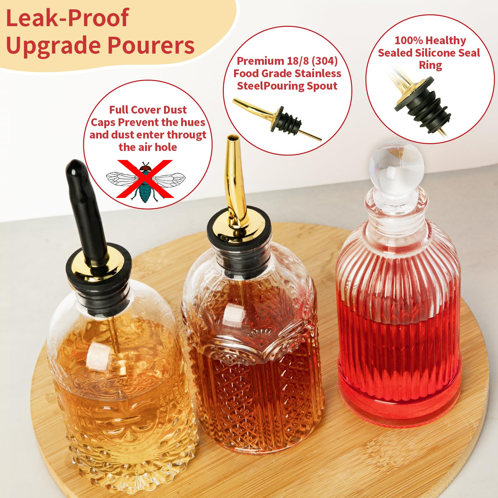 INFTYLE plastic pour spout with dust cap for durable sealing.