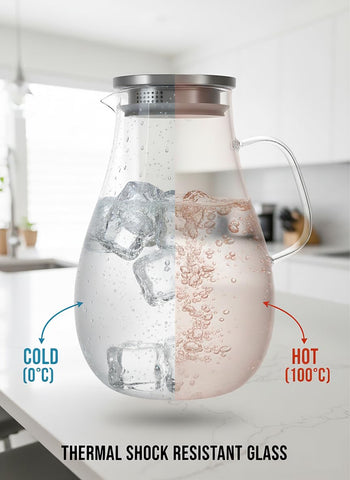 Infusion Pro durable glass pitcher built to last for daily use