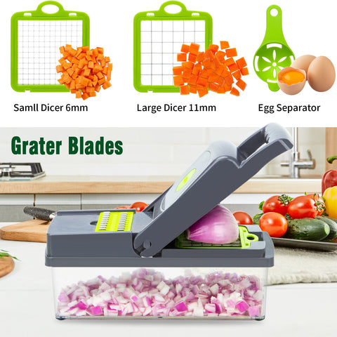 Ingcebo onion chopper dices evenly for uniform results.