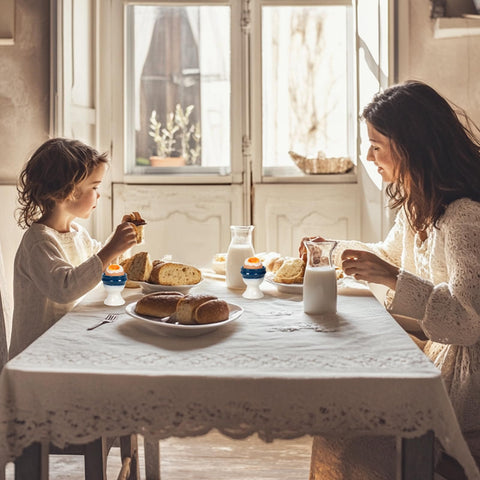 INGOFIN dishwasher-safe ceramic egg cups for convenient cleanup.