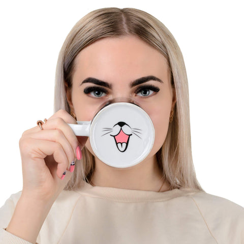 InGwest heat-sensitive mug color-change on handle indicates heat level.