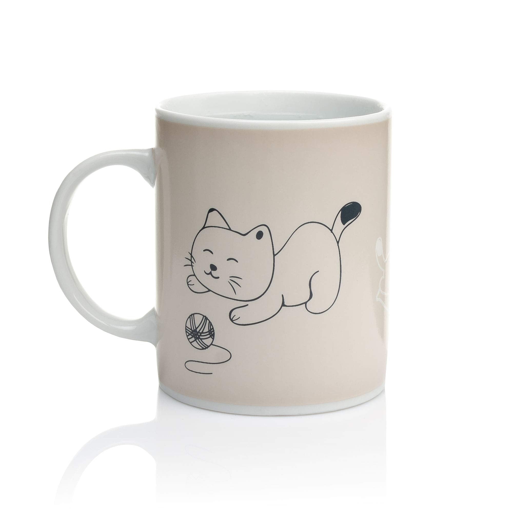 InGwest mug side shot shows cat play as you sip.