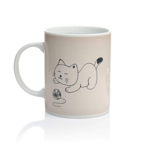 InGwest mug side shot shows cat play as you sip.