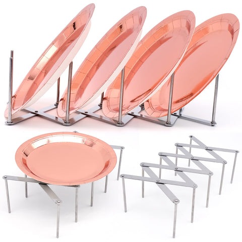Inheming dish rack multi-function design stores plates and doubles as a steaming rack.