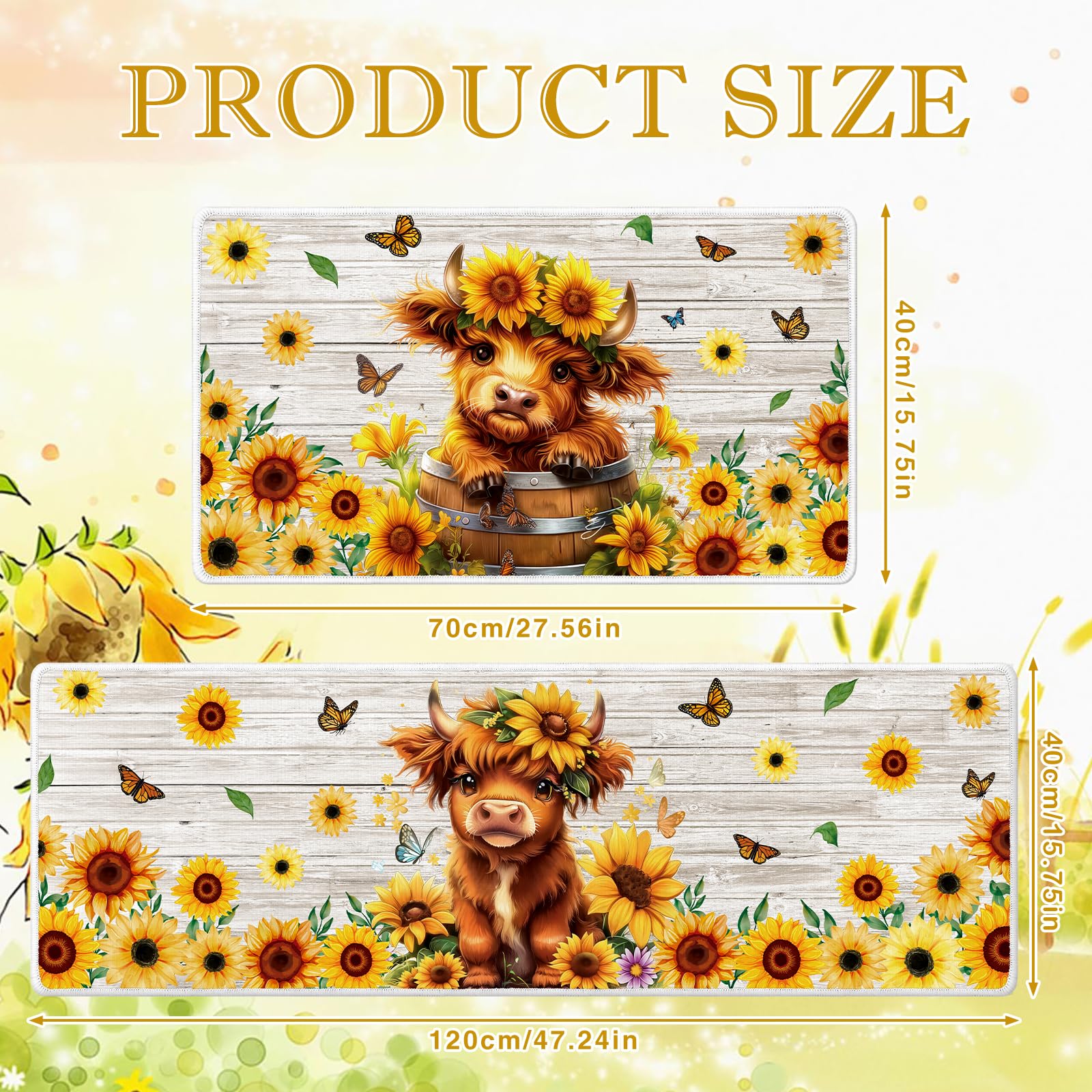 InIsaJace crystal velvet top kitchen mat for soft underfoot comfort