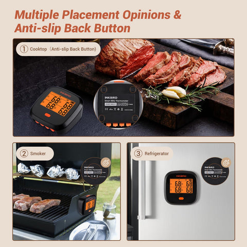 Rechargeable 2000 mAh battery for long grilling sessions with IBBQ-4T.