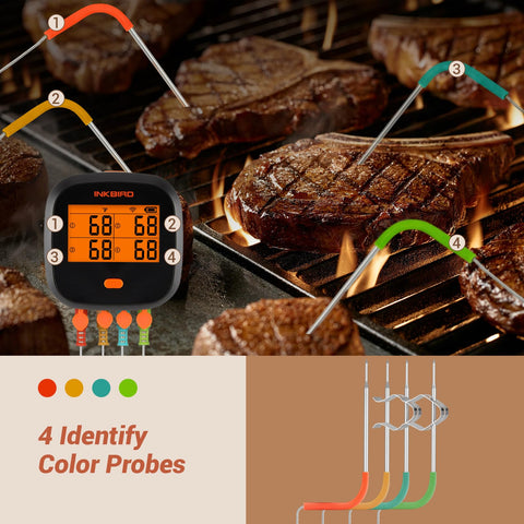 Inkbird IBBQ-4T used in both smoker and oven setups.