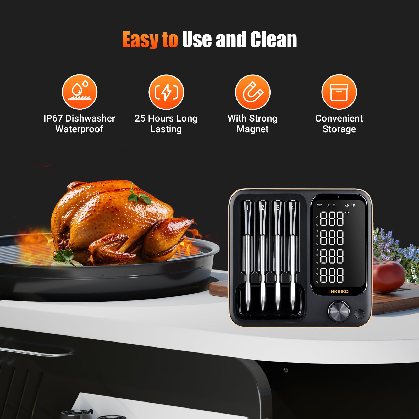 Inkbird INT-14-BW remote control via WiFi and Bluetooth