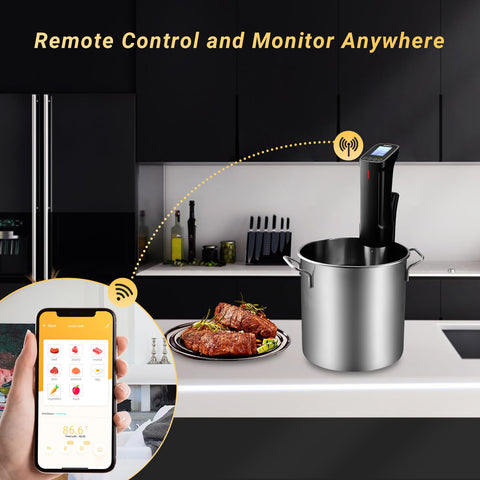 Inkbird ISV-100W app control screen showing temperature and timers