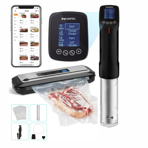 Inkbird ISV-100W sous vide cooker with precise temperature control for even cooking