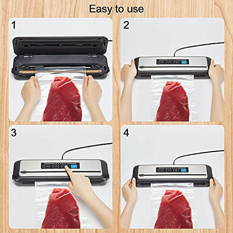 Five vacuum modes cover moist, dry, seal, and more