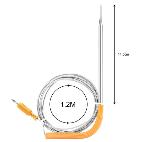 Inkbird thermometer probe accuracy ±2°F/±1°C across 0–300°C for versatile cooking.