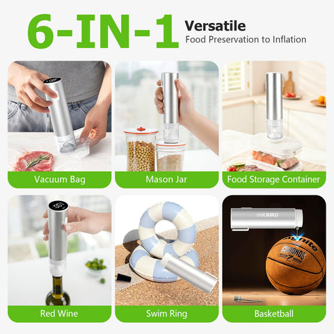Inkbird reusable sous vide bags in two sizes for versatile storage