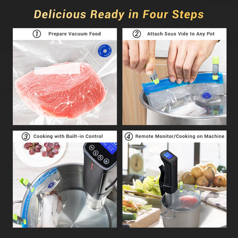 Inkbird wifi sous vide cooker ultra-quiet operation under 40 dB.