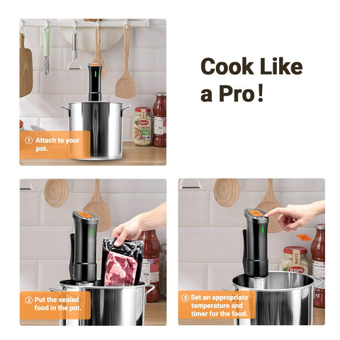 Inkbird sous vide precision timer supports long cooks up to 100 hours