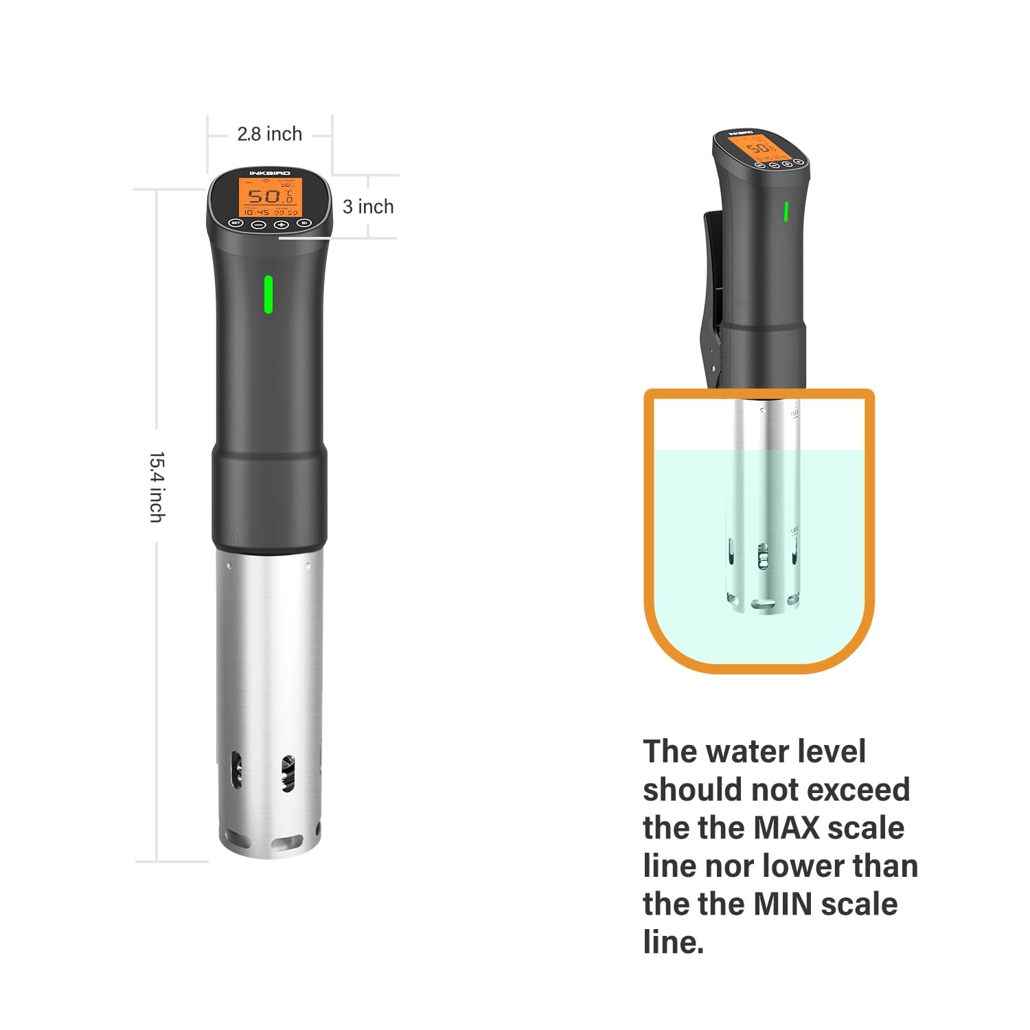 Inkbird sous vide water level alarm prevents dry runs