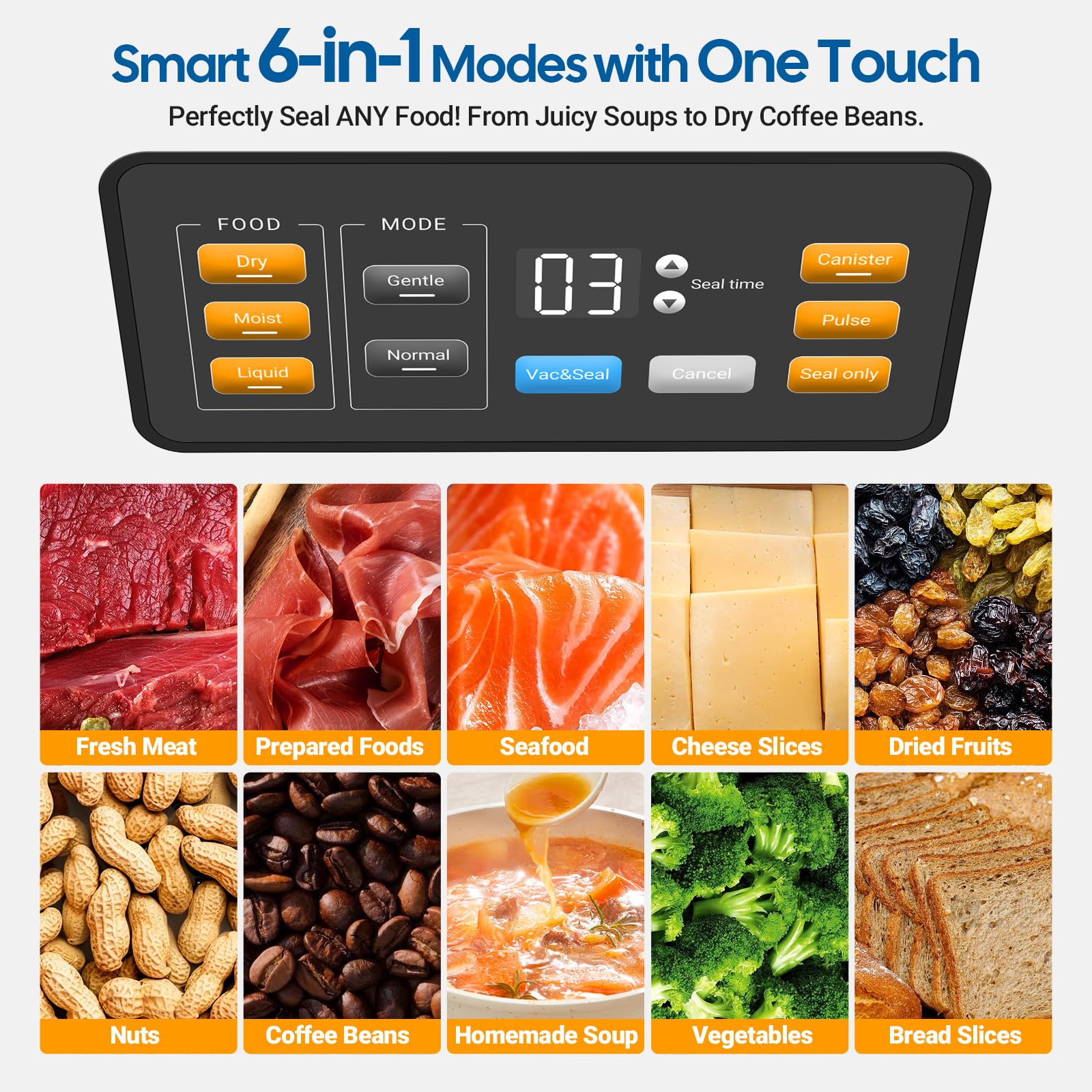 Inkbird vacuum sealer status window for precise control during sealing