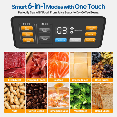 Inkbird vacuum sealer status window for precise control during sealing