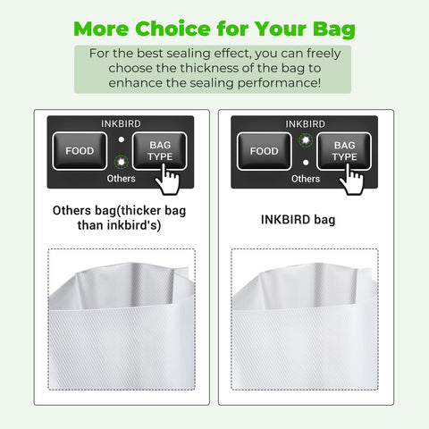 Inkbird Compact design with built-in 11.8-inch cutter for efficient sealing.