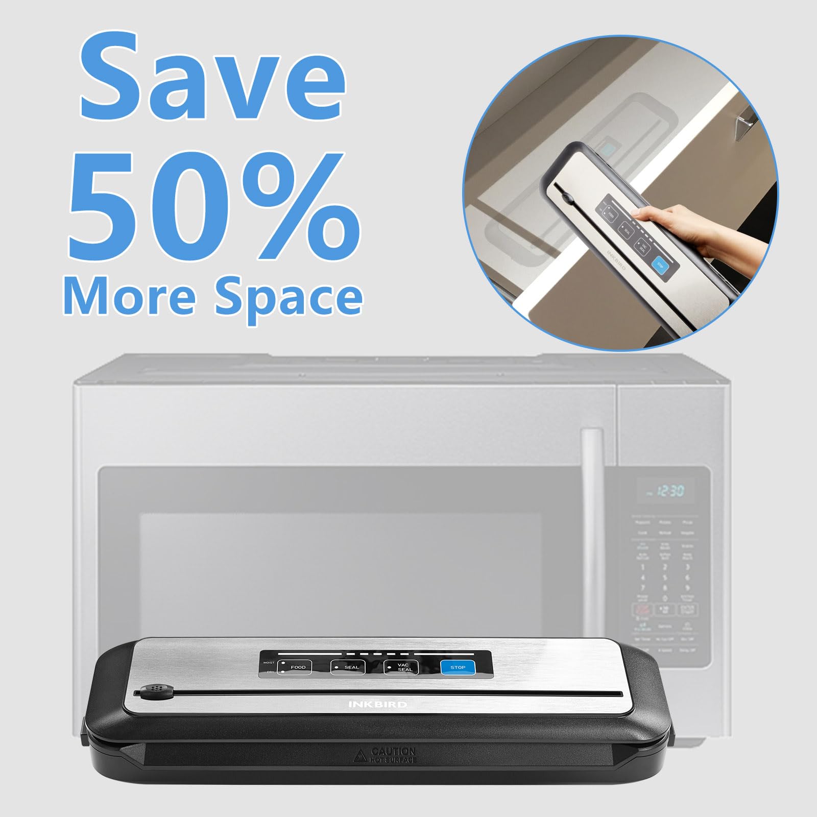 Inkbird vacuum sealer jar sealing mode for preserving sauces and liquids