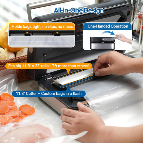 Inkbird vacuum sealer one-handed operation with auto-lock convenience
