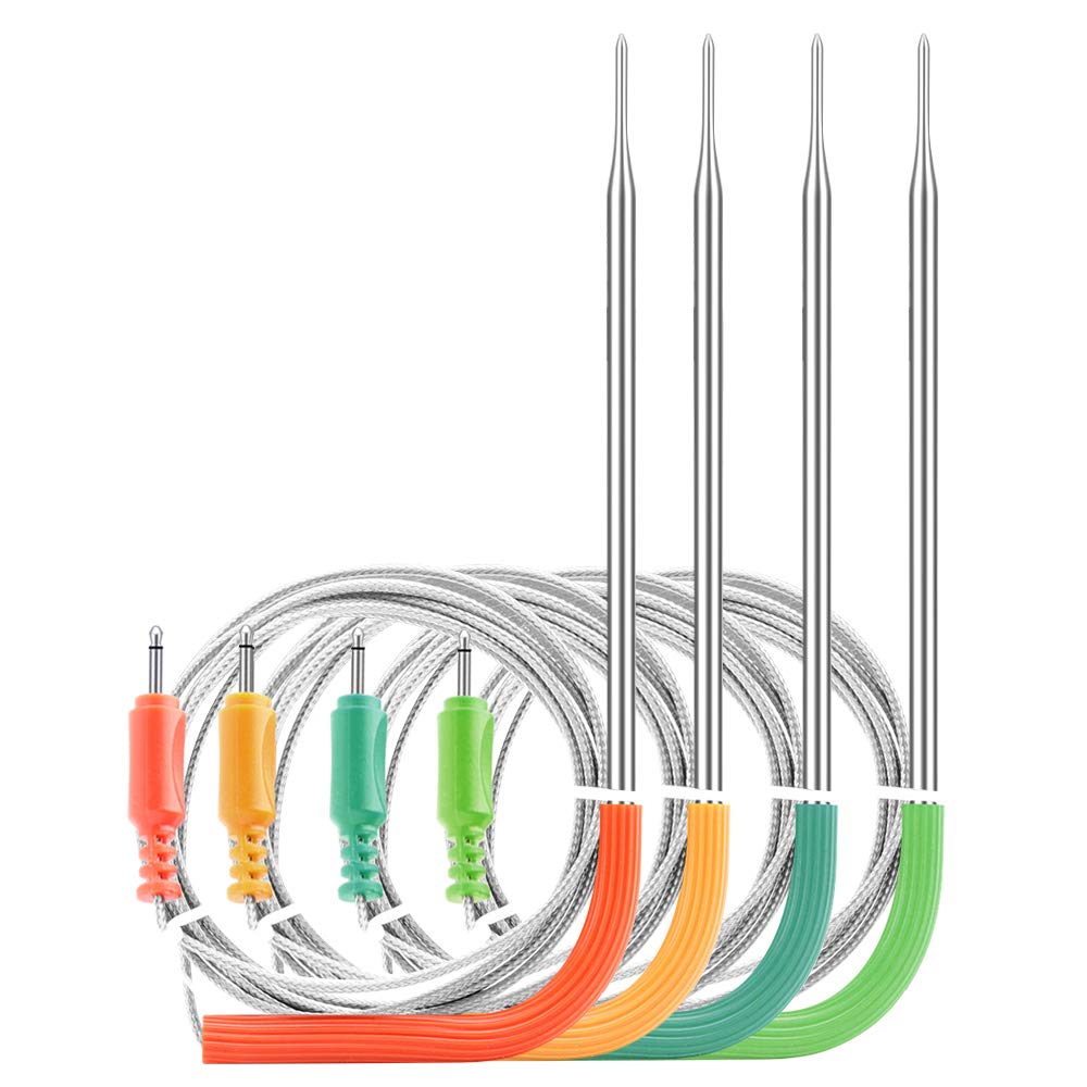 Inkbird WiFi meat thermometer 4-pack kit, reliable grilling temperature monitoring.