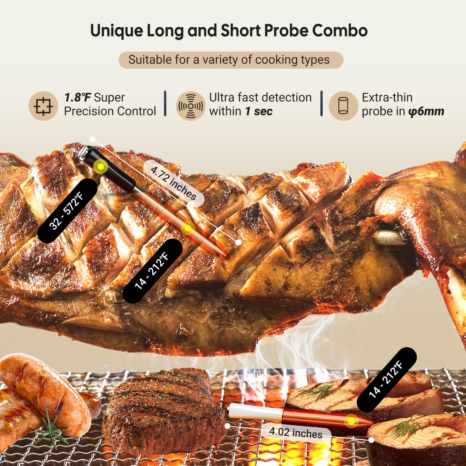 Inkbird WiFi thermometer app interface enabling remote cooking control.