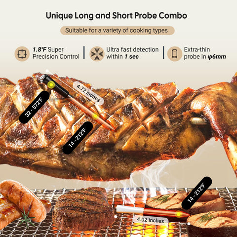 Inkbird WiFi thermometer app interface enabling remote cooking control.